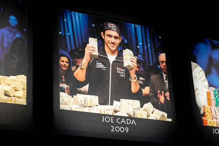 Joe Cada Main Event Winner Banner