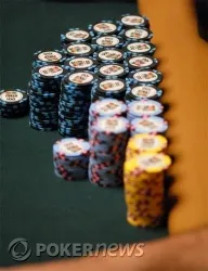 With over 18 million chips in play, this could take a while...