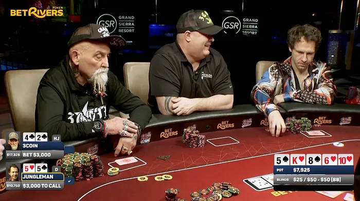 Dan "Jungleman" Cates Gets Slaughtered in Hellmuth's Home Game 104