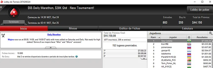 Terça Gorda para reyleon2005, Sou Colono e otaviobraga no Pokerstars 102