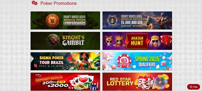 Promoções e bonus redstar poker