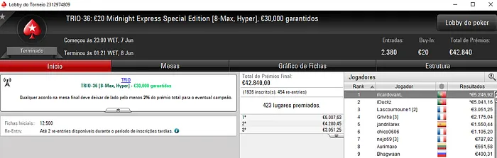 Trio de Títulos Nacionais nas TRIO Series da PokerStars.FRESPT 103