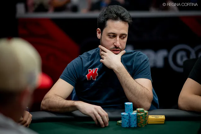 Adrian Mateos leads final 14 in the $250K Super High Roller.