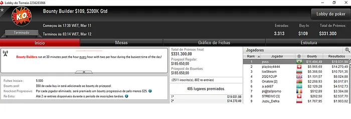 Felipe Baraky 3º no Sunday High Roller & Muitas Mais Forras Online 103