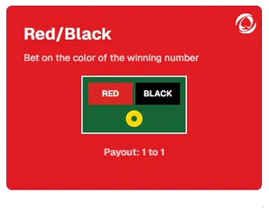 Outside Red or Black Bet