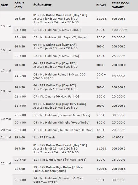 FPS Online : Coup d'envoi le 15 mai, le programme du festival 101