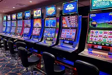 Slot machines in a brick-and-mortar venue