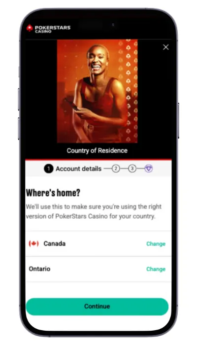 PokerStars Casino ON Mobile Sign Up