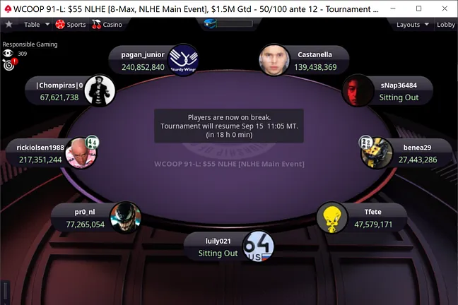"pagan_junior" Leads After Day 3 of WCOOP-91-L with 9 Remaining