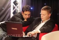 Roland de Wolfe and Helppi in the Green Room