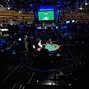 Large crowd of fans watch heads-up play