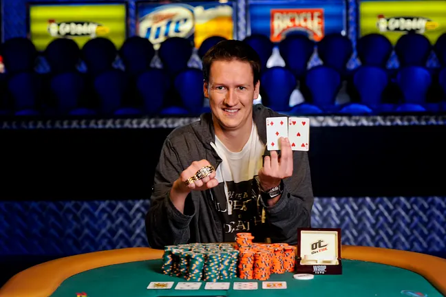 Bracelet Winner Sean Getzwiller (Event # 8) Climbing T The Top Here On Day 1