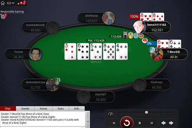 benoit111182 Hits the Turn