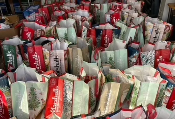 Some of the care packages distributed by Bernard Lee & his family.