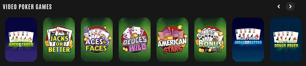 Video Poker games on 888casino