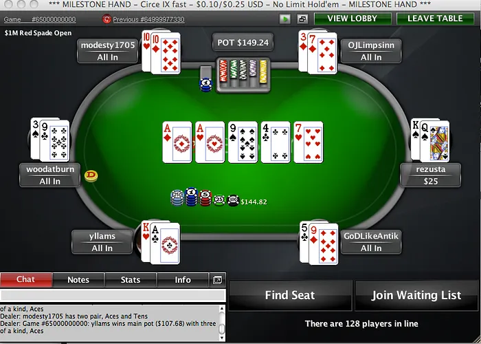 PokerStars.com : ‘yllams’ gagne 68.420$ sur une table 0,10$/0.25$ 102