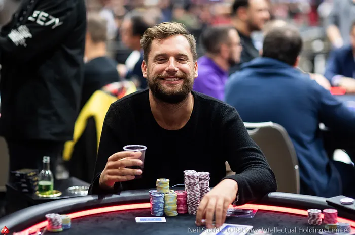 Bart Lybaert is second in chips in the EPT Prague Main Event ahead of Day 2