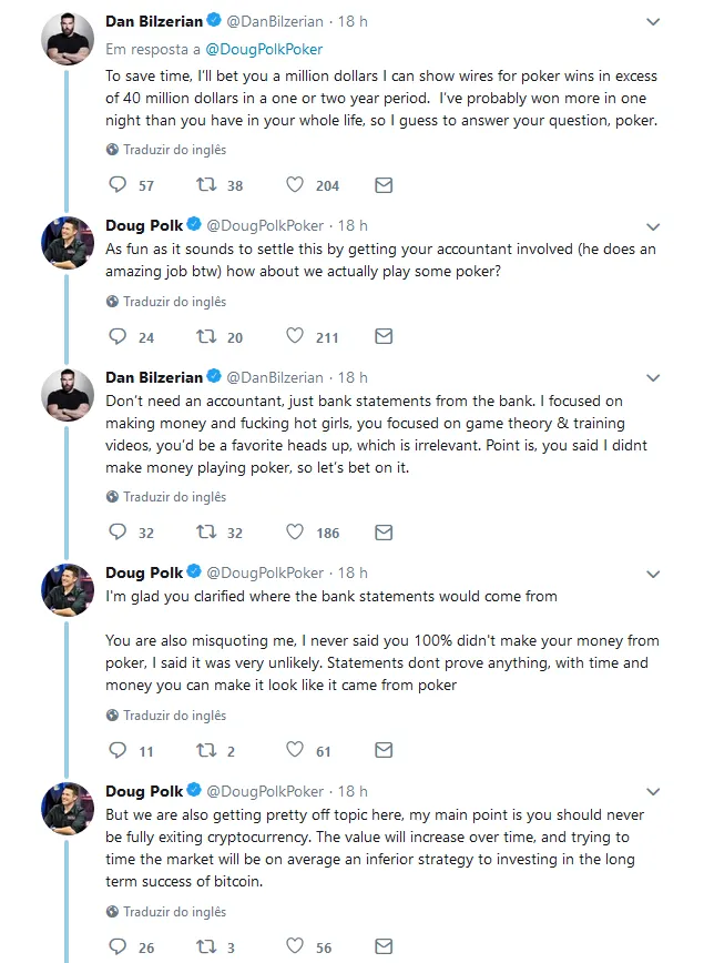 Doug Polk e Dan Bilzerian em Guerra Aberta no Twitter 101