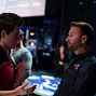 Daniel Negreanu & Vanessa Selbst chat before start of play