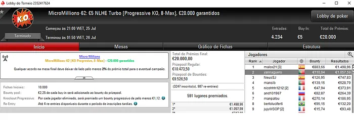 Esmone89 Conquista Ouro no MicroMillions #60 & Mais 102