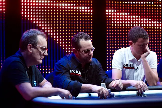 David Oppenheim (middle) during the $25,000 Shootout Invitational