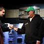 Jack Effel presents the gold bracelet to Tom Schneider, winner of WSOP Event #15: $1,500 H.O.R.S.E.