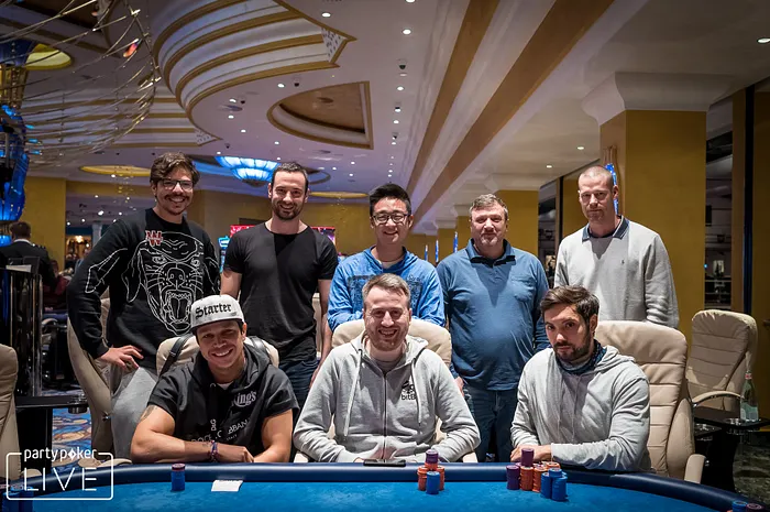 Mesa Final do €50K SHR do partypoker MILLIONS Germany