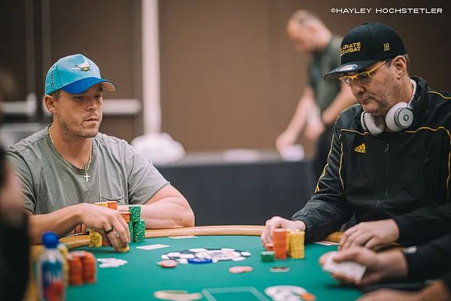 Alex Foxen and Phil Hellmuth