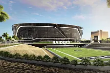 A rendering of the new Las Vegas NFL stadium (MANICA architecture)