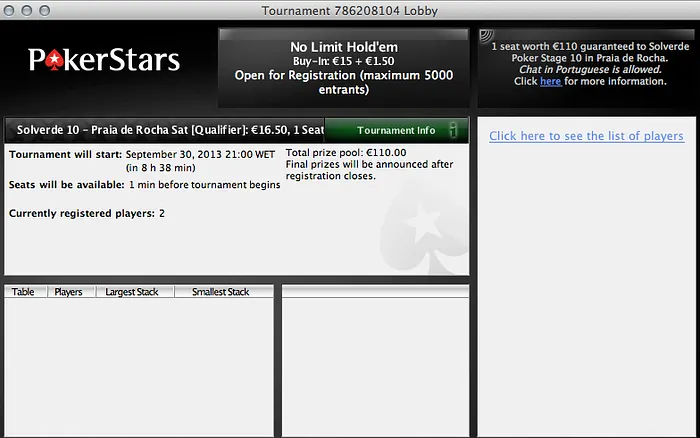 Hoje às 21:00 Último Satélite Solverde Season#10 (Praia da Rocha) na PokerStars 101