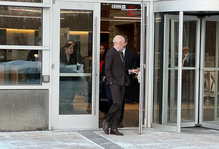 Tom Goldstein leaves the US District of Maryland courthouse on Feb. 4, 2026.