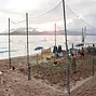 Foot volley court on the beach