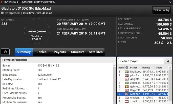 Lobby de poker da partypoker