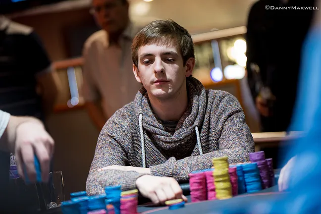Moritz Dietrich elects to fold on Day 4 of the partypokerLIVE MILLIONS Main Event