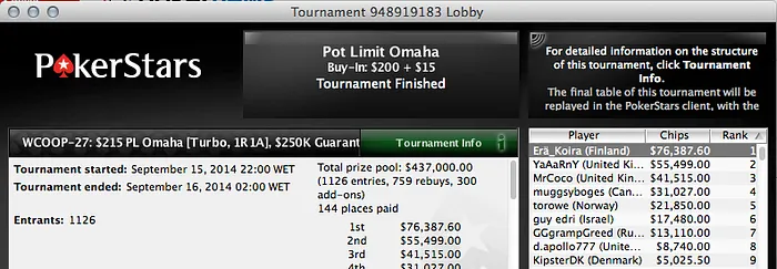 WCOOP: Vencedor do High Roller Tem IP Português; Armada Lusa Não Fez (Muitos) Estragos! 106