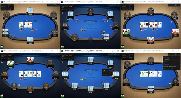 Multi-tabling torneios online na 888poker Portugal