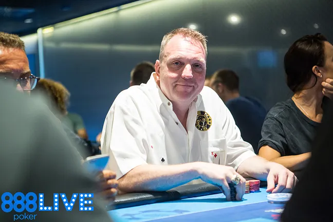 Kelly Kellner pictured in action during the High Roller event yesterday here in his first trip to Barcelona