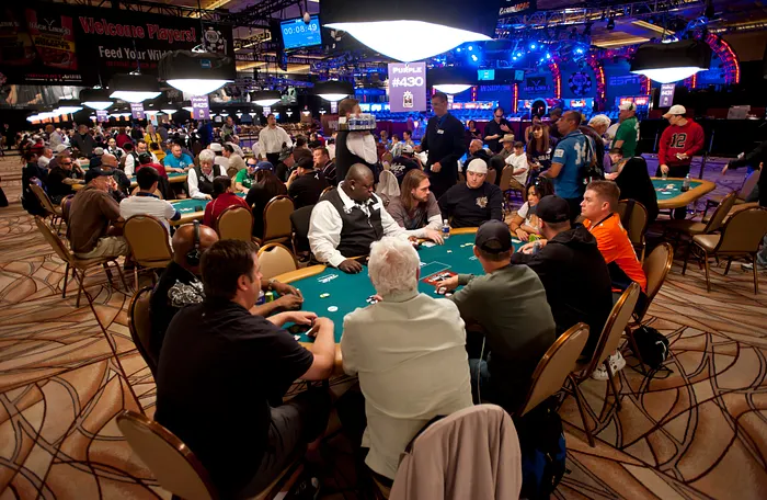 A view of the tournament area on the first day of the 2012 World Series of Poker