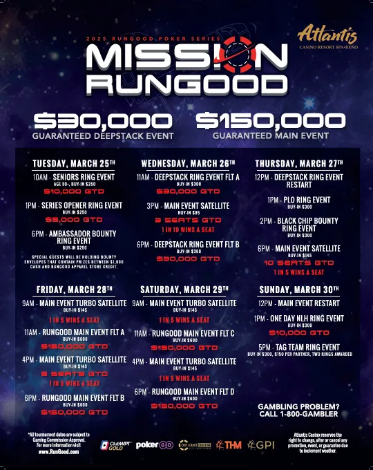 Mission RunGood Reno Schedule