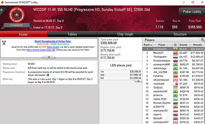 pokerstars wcoop 2019