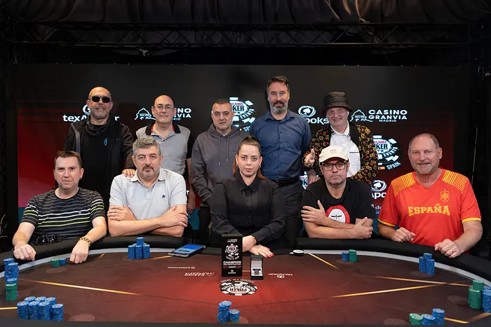 Mesa final do Seniros do WSOP Circuit Madrid 2026