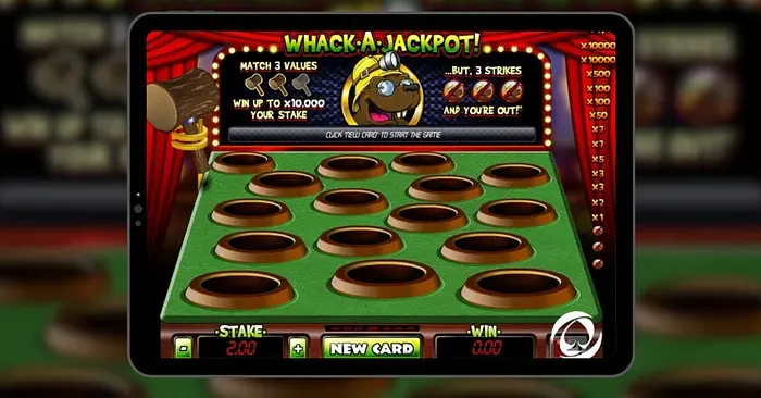 Online scratch card gameplay screenshot