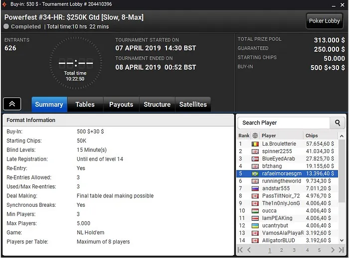 Lobby de poker do partypoker