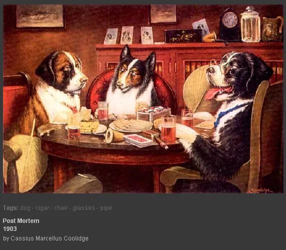 Peinture : 'Dogs playing Poker', icône de la culture pop 102