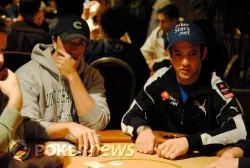 Phillips seated next to reigning WSOP champ Cad