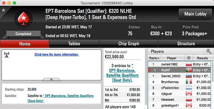 Rui "RuiNF" Ferreira Vai ao EPT Barcelona 101