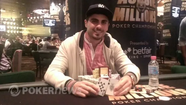 Anthony Hachem at the 2013 Aussie Millions. ANZPT Melbourne Day 1a Chip Leader