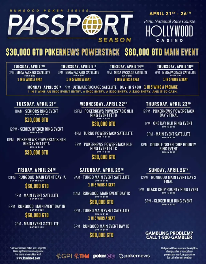RGPS Passport Pennsylvania schedule