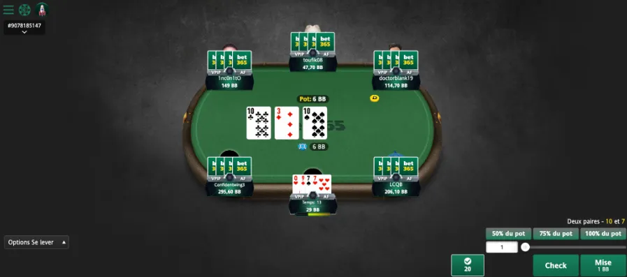PLO sur Bet365