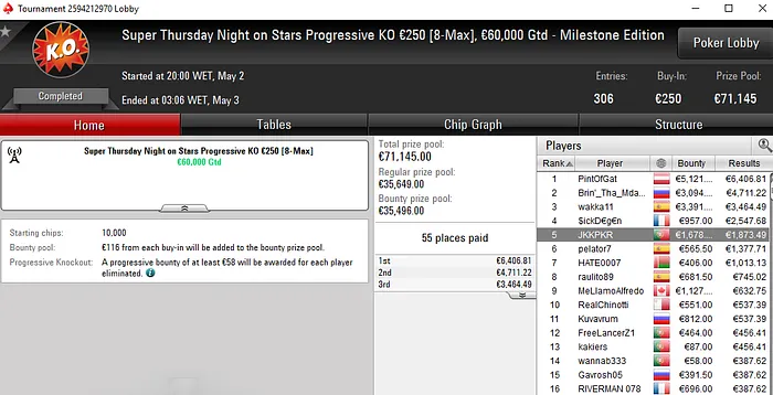 Lobby de poker da PokerStars